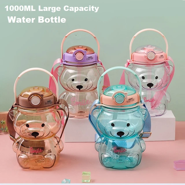 Kawaii Therapy Bear Straw Bottle (1000ml) - Limited Edition