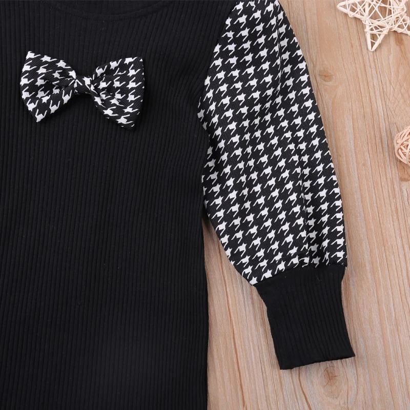 Humor Bear Long Sleeve Children Dress Autumn Fashion Style Baby Girls Dress Party Princess Kids Children Clothes