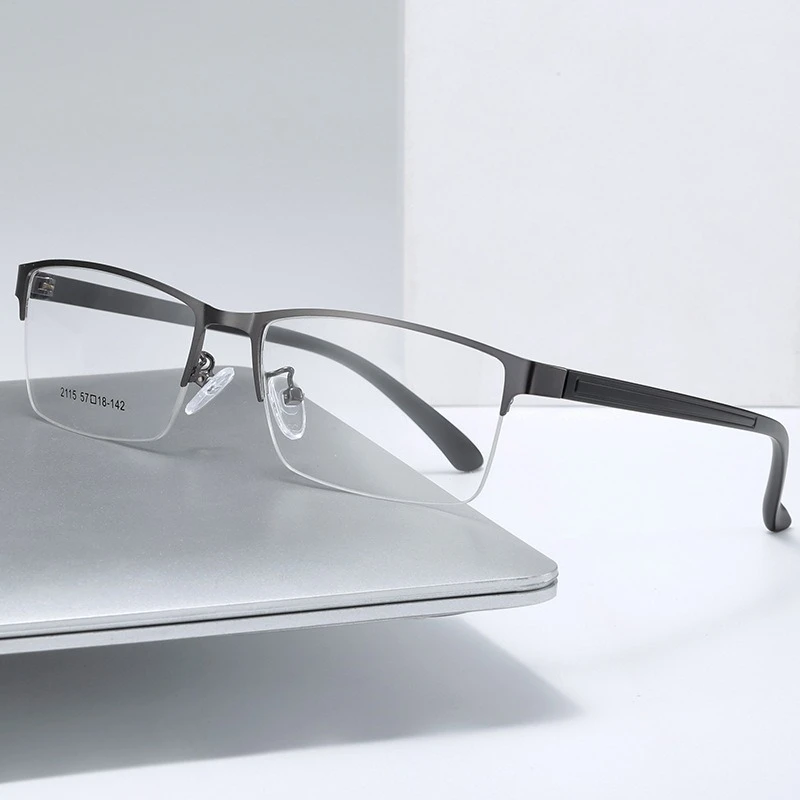 Semi-Rimless Steampunk Shortsighted Prescription Glasses Women Men Anti Blue Rays Computer Myopia Spectacles 0 -0.5 -0.75 To -6 3