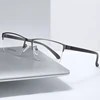 Semi-Rimless Steampunk Shortsighted Prescription Glasses Women Men Anti Blue Rays Computer Myopia Spectacles 0 -0.5 -0.75 To -6 3