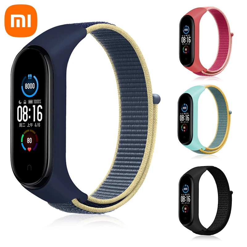 Nylon Strap For Xiaomi Mi Band 7 4 3 5 6 Bracelet Replacement Correa