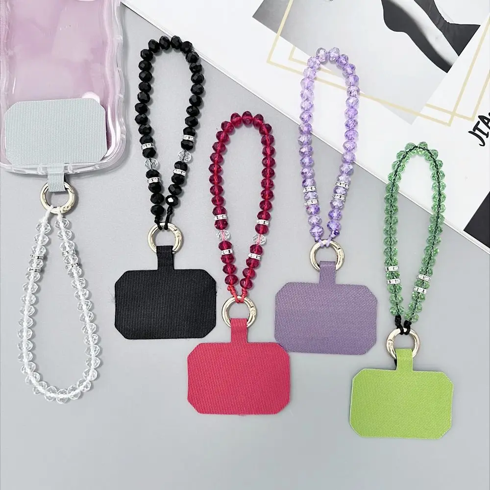 Crystal Beaded Phone Charm Wrist Lanyard Strap
