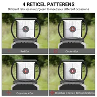 Tactical Riflescope Hunting Optics Red Green Projected Dot Sight Reflex 4 Reticle Scope Collimator Sight for 11mm/20mm Rail 2