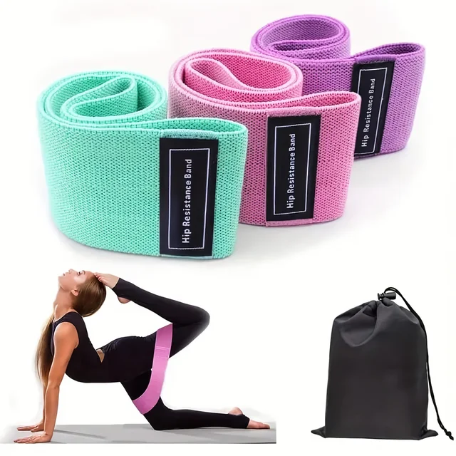New Fabric Resistance Hip Booty Bands Elastic Glute Thigh Workout Squat Circle Stretch Fitness Strips Loops Yoga Gym Equipment