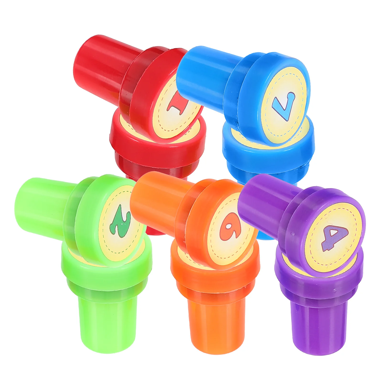 

10 Pcs Number Stamp Toys Cute Plastic Gift Cartoon DIY Stamper Stamps Adorable Stampers
