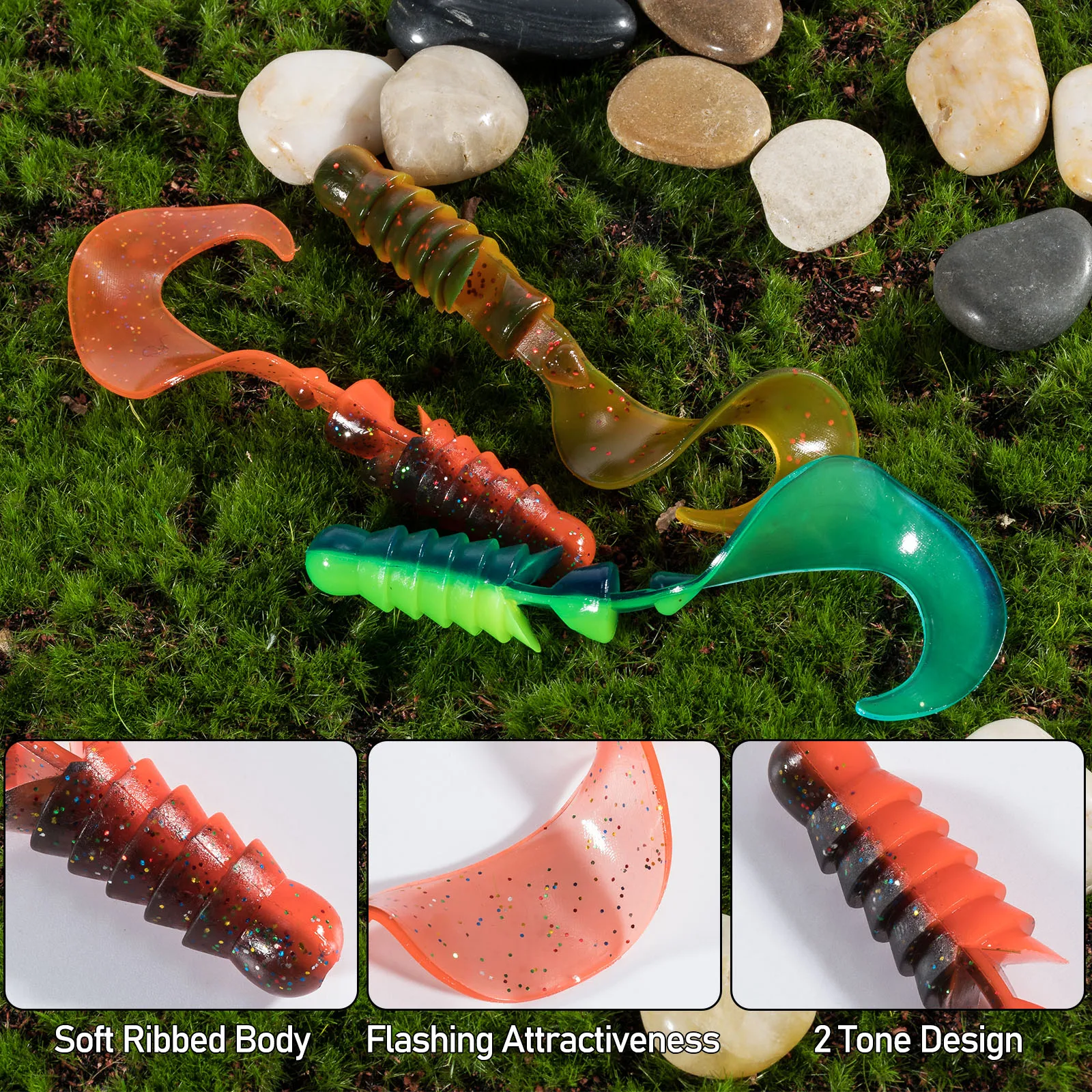 Leurre De Pêche Souple HENGJIA - Lot De 5/10 Poissons En Caoutchouc 7,5cm / 10,5cm