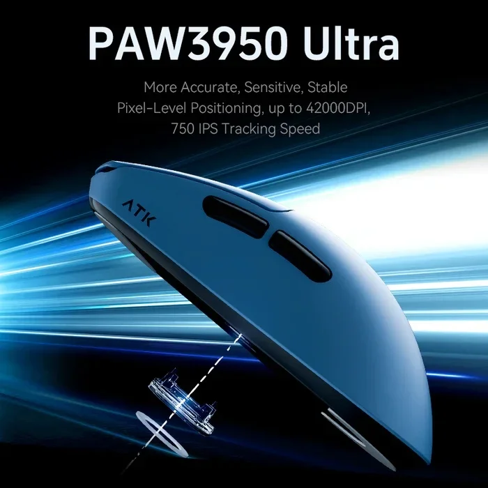 Wireless Gaming Mouse ATK Blazing Sky F1 8K Dual E-sport Mode Wireless Accessory Polling Rate Lightweight Game Custom