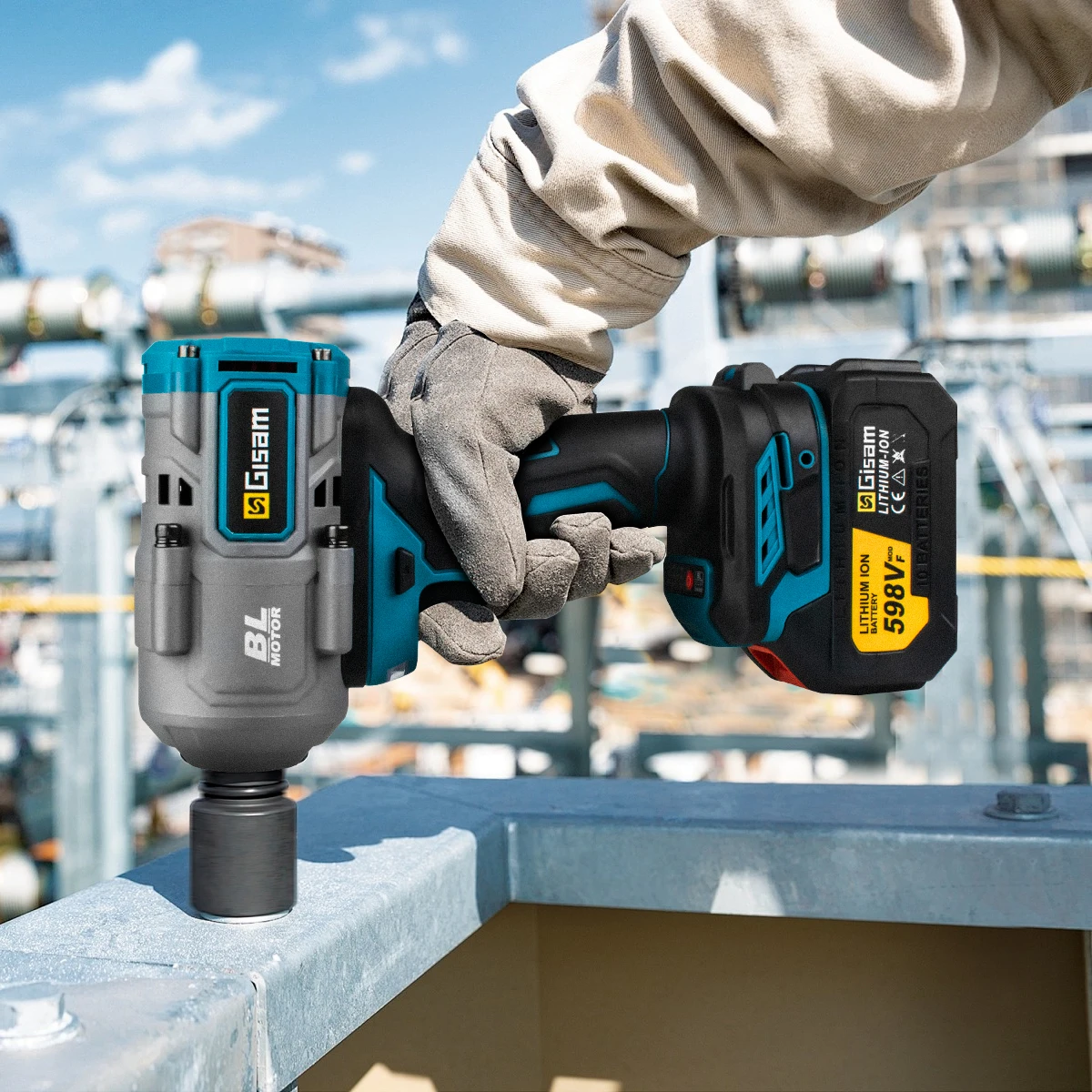 2000N.M Torque Brushless Electric Impact Wrench 1/2 inch Screwdriver Cordless Electric Wrench Power Tools For Makita 18V Battery 3
