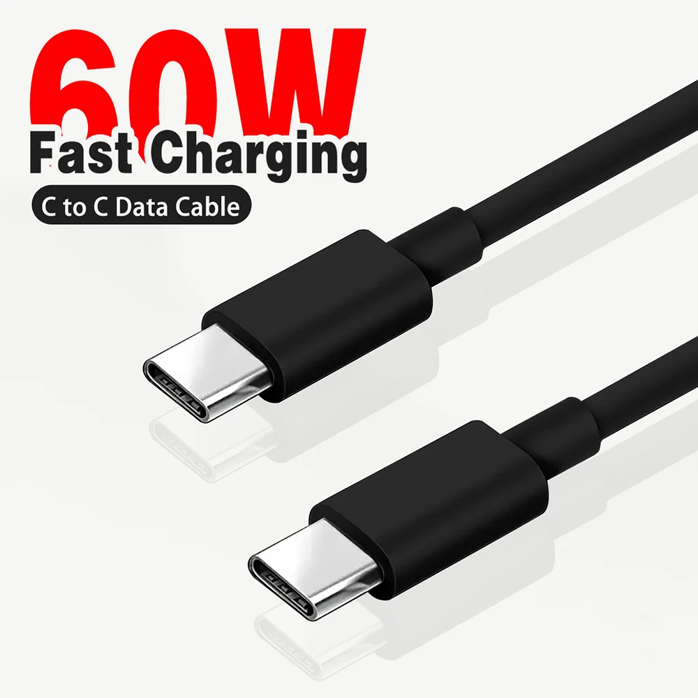 PD 60W USB C to USB Type C Cable Fast Charge Data Cable For Iphone 15 15Pro Huawei Samsung Xiaomi Data Line Black White 1M 2M 3M - AliExpress 44