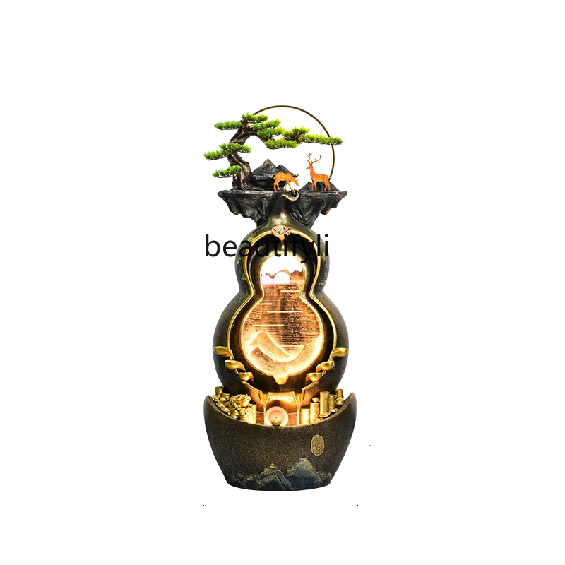 

Flowing Water Ornaments Lucky Fengshui Ball Circulating Fountain Balcony Courtyard Landscaping Office Opening Gift