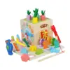Montessori Educational Toy Set with Carrot Harvest Shape Sorting Activity Educational Learning Toys for Kids 1 Year Old Toddlers 3