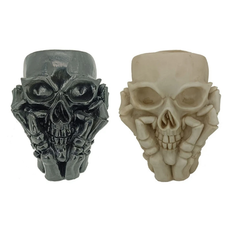 

Skull Planters Resin Skull Shaped Flower Pots Resin Skull Shaped Succulents Planters Pots Skull Flower Pots for Office 50LB