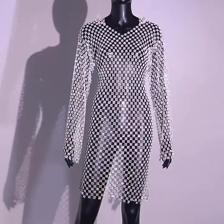 white fishnet dress long sleeve Dolce&Gabbana Feather-Trim Sequined Fishnet Long-Sleeve Mini Dress, Opticalwht, Women's, 44, Cocktail & Party Wedding Guest Dresses Sequined Dresses