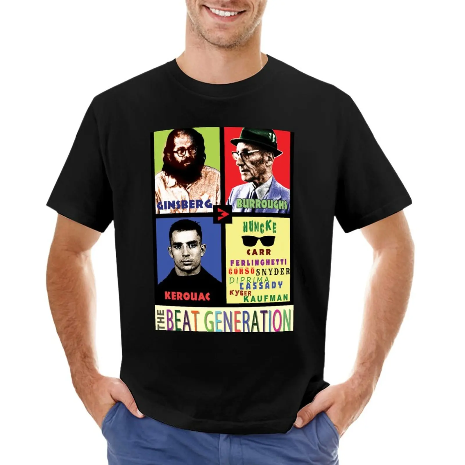 

Ginsberg, Burroughs, Kerouac, and the Beat Generation T-Shirt tops fitted t shirts for men