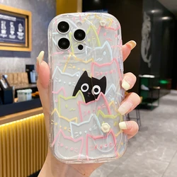 Colorful Cat Wrist Strap Phone Holder Case for P40 Pro (WNY63T)
