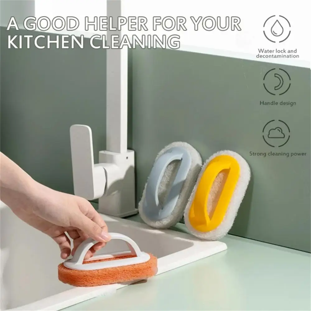 MultifunctionalHandleCleaningBrushSpongeBrushKitchenBathroom