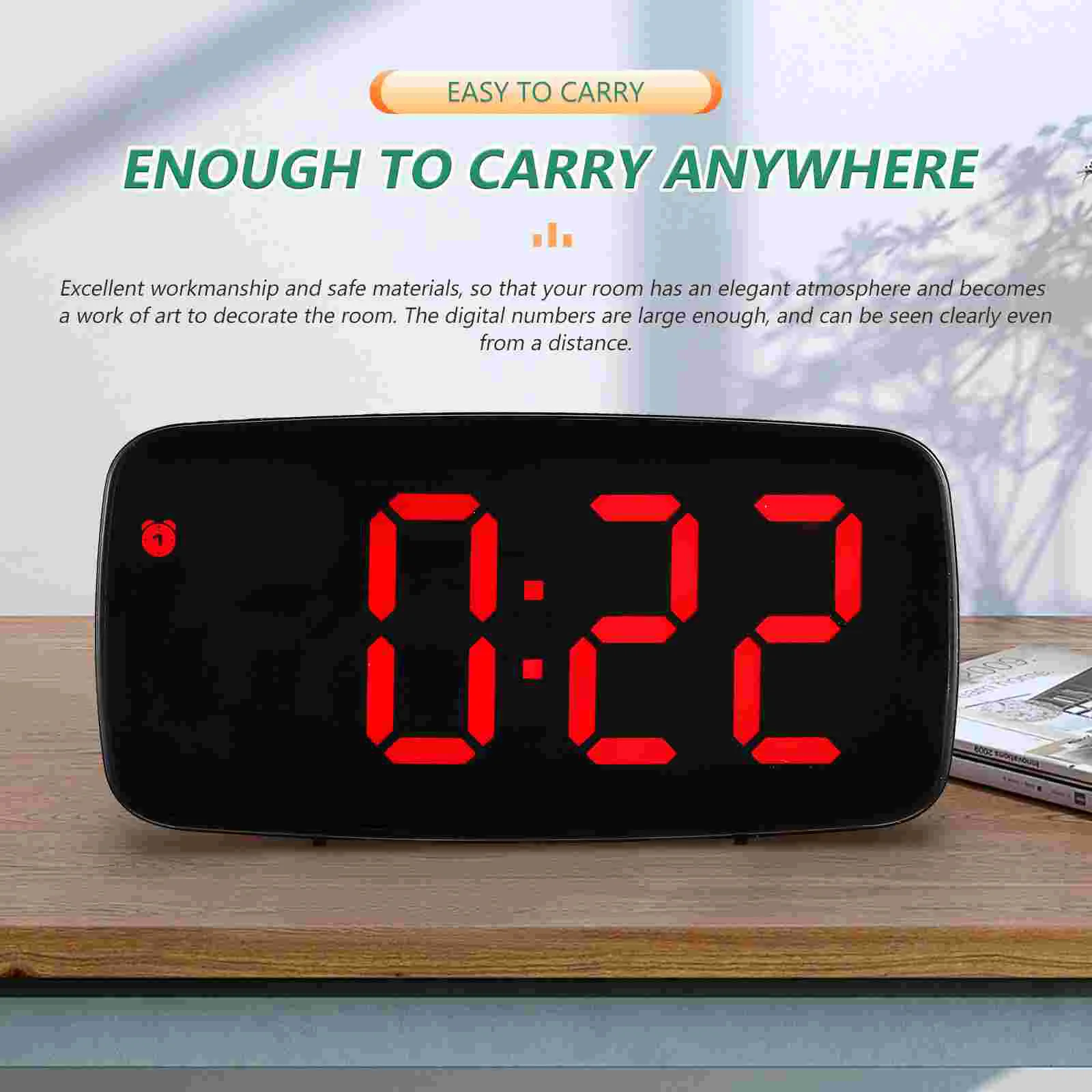 Radio Alarm Clock LED Electronic Housewarming Present Digital Large Display Child 4