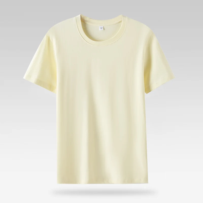 Women 100% Cotton T Shirts.Casual Female Regular Fit Soft Tees Short Sleeve Summer Tops.Yellow Pink Green White 6