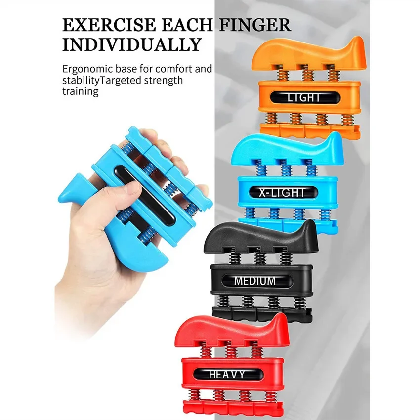 Two Hand Grip Finger Trainer Hand Strengthener Finger Rehabilitation Segmental Grip Training Tool