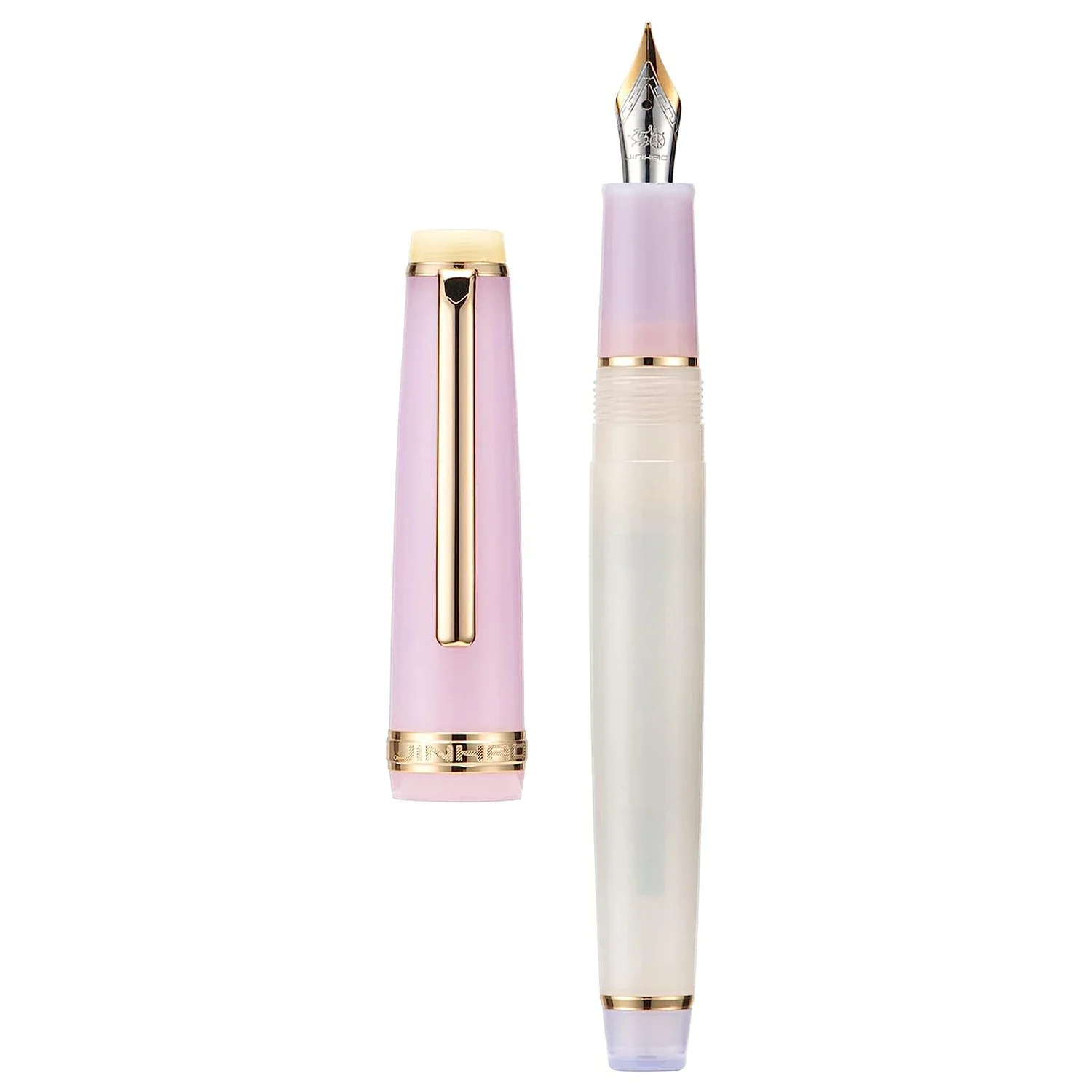 Jinhao 82 Fountain Pen Customized Mixed Macaron Color Acrylic EF/F/M/Bent Nib Golden Trim with Converter Writing Pen