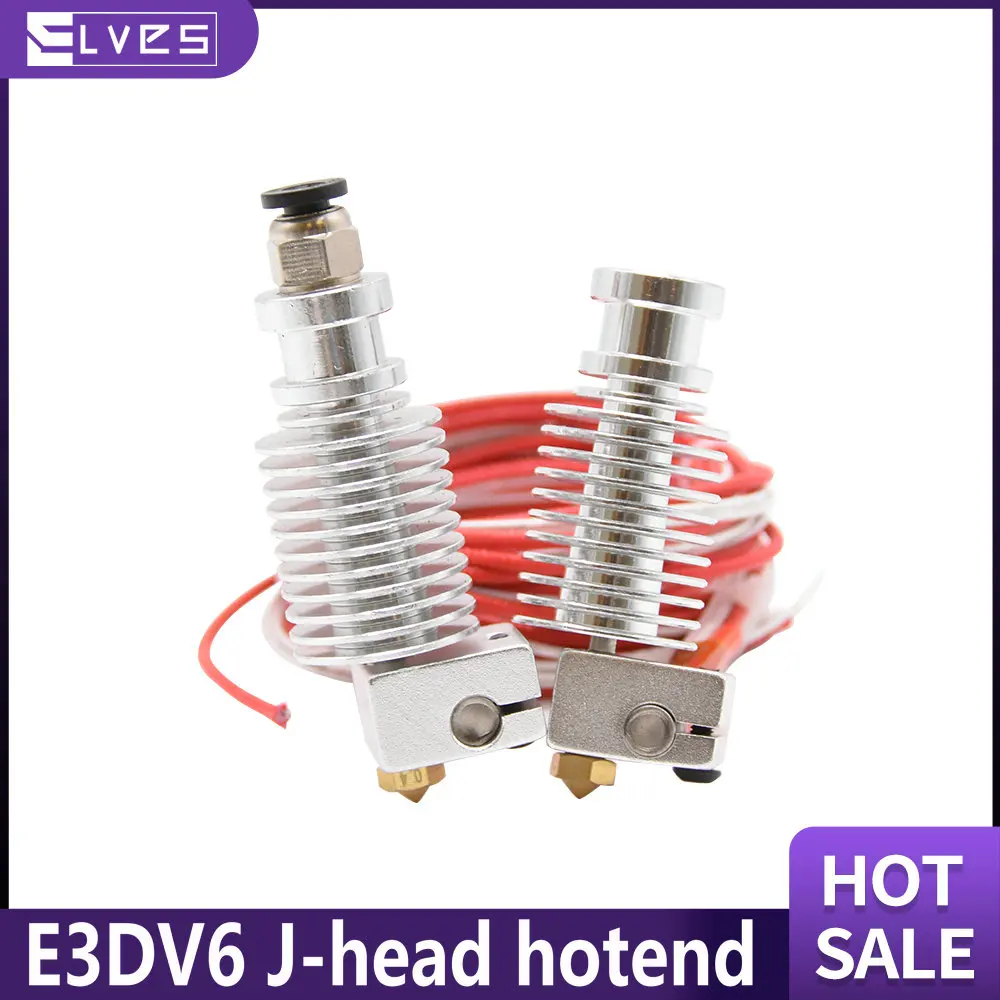 ELVES E3DV6 3D Print J-head Hotend for 1.75/3mm Direct Filament Wade Extruder 0.2/0.3/0.4mm Nozzle Long / Short Distance