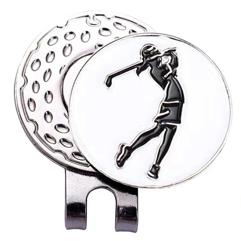 Fun Magnetic Golf Ball Marker Hat Clip-Detachable Metal Golf Cap Clip Accessory,Personalized Ball Position Marker for Golfers