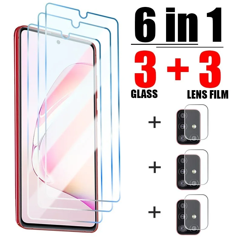 

6in1 Screen Protector on Samsung galaxy A52S 5G A21S S22 Plus Tempered Glass For Samsung A52 A32 A22 A12 A72 Camera Lens Film