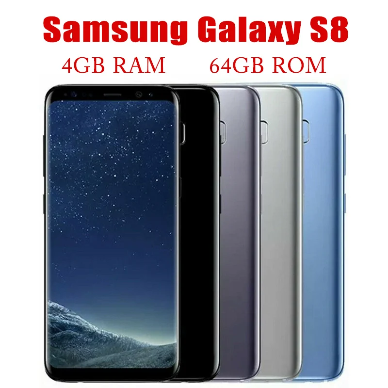 

Samsung Galaxy S8 G950U G950U1 4GB RAM 64GB ROM Snapdragon 835 NFC 6.2" Cell Phone Octa Core 4G LTE Original Unlocked Smartphone