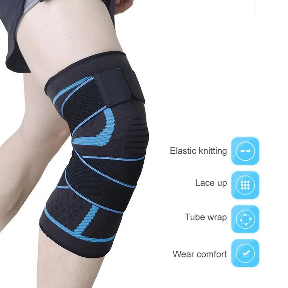 

Sports Knee Brace 1 Set Practical Wear Resistant 3 Colors Pain Relief Knee Pad Support Bandage for Men