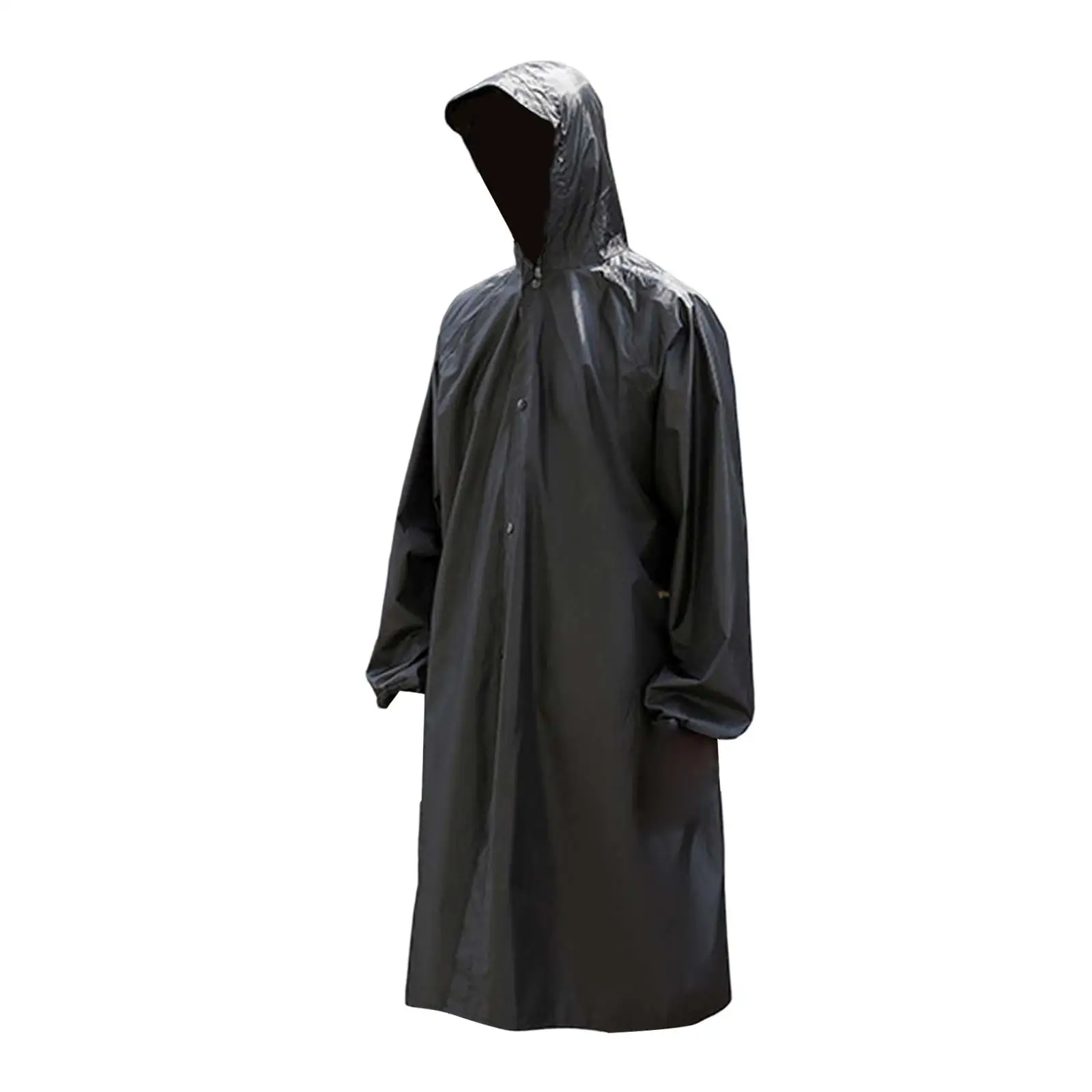 Stylish Lightweight Reusable Womens Mens Long Sleeves Poncho Adult Walking Rainwear