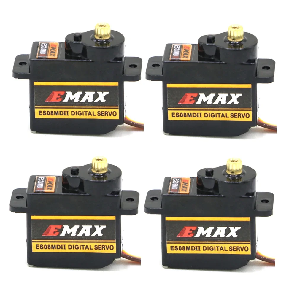EMAX ES08MD II Mini Metal Digital Servo 13g for RC Model Airplane High-Speed Mini Metal Gear for FPV RC Airplane Fixed-Wing Gift