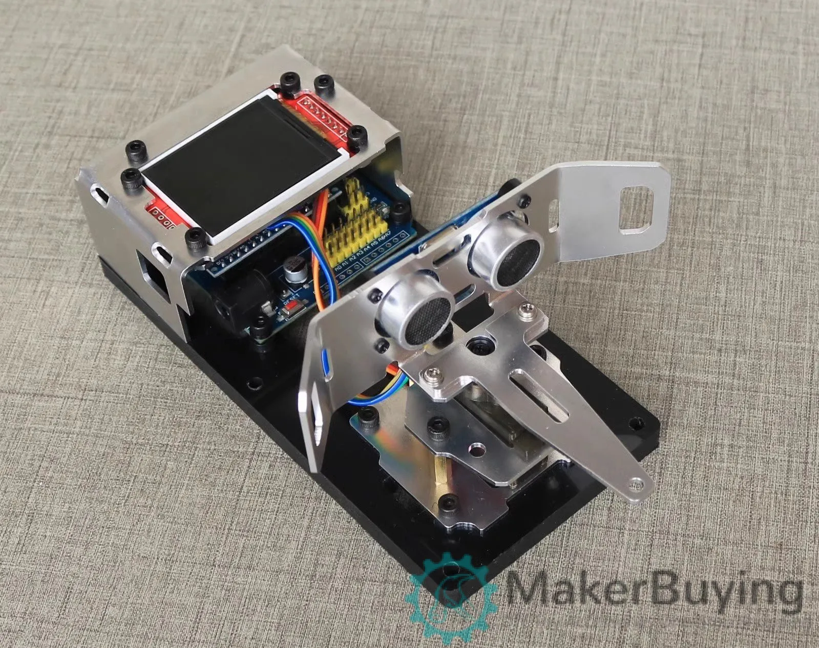 For arduino ultrasonic radar aluminum alloy assembly kit detection college and high school students programming learning SNAR24