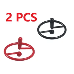 Enhanced Creativity Fidget Spinner Set - Anti - Stress Spinning Tops for Kids and Adults (2023 Edition) (2Pcs red black)