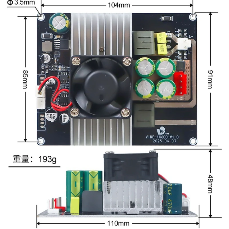 SOTAMIA Mono Fever HIFI Digital Power Amplifier Board TPA3255 High-power 600W Subwoofer Power Amplifier Module Passive Speaker