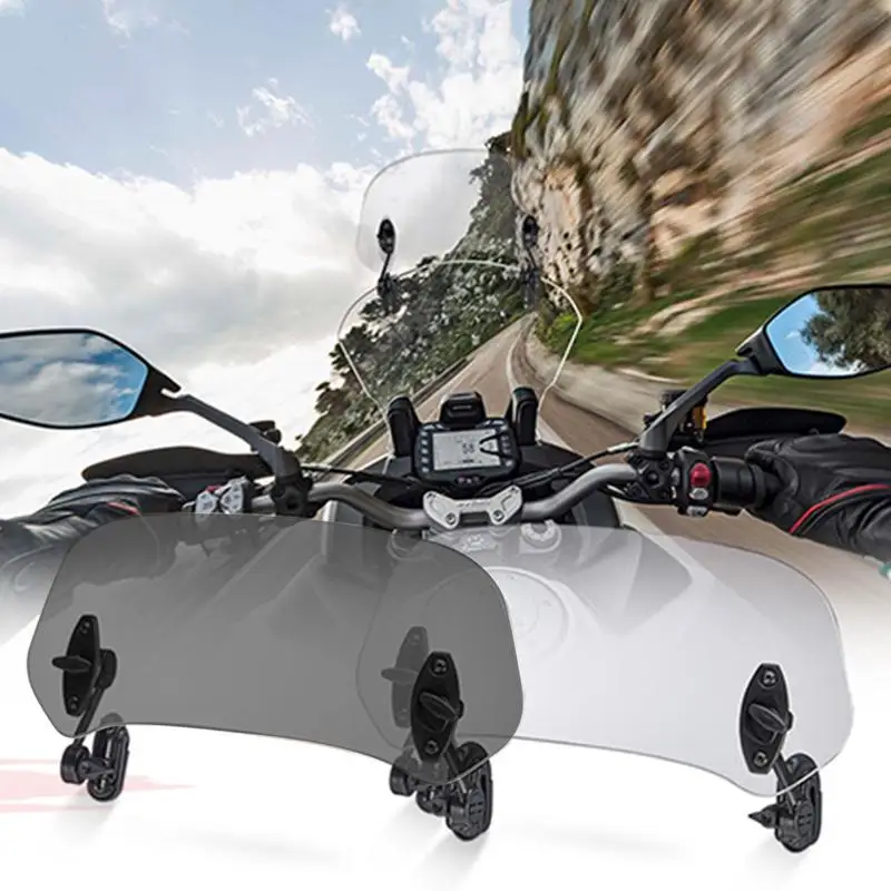 

Motorcycle Windshield Extension Universal Raised Windscreen Extender Universal Dashboard Protector For Motorcycle Racing Bike