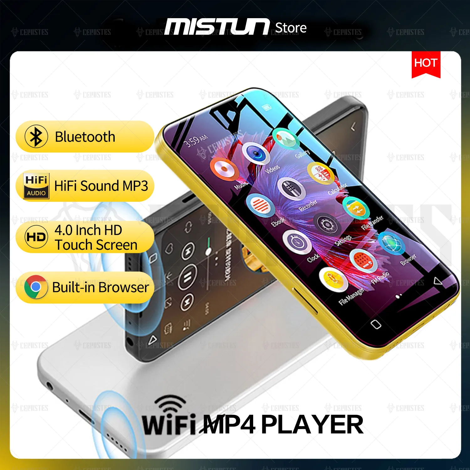 Wifi Bluetooth Android 8.1 MP4 Player 64GB IPS 5.0 Inch Touch Screen Hifi  Music MP4 Video Music Player TF Card Speaker 5000mah - AliExpress