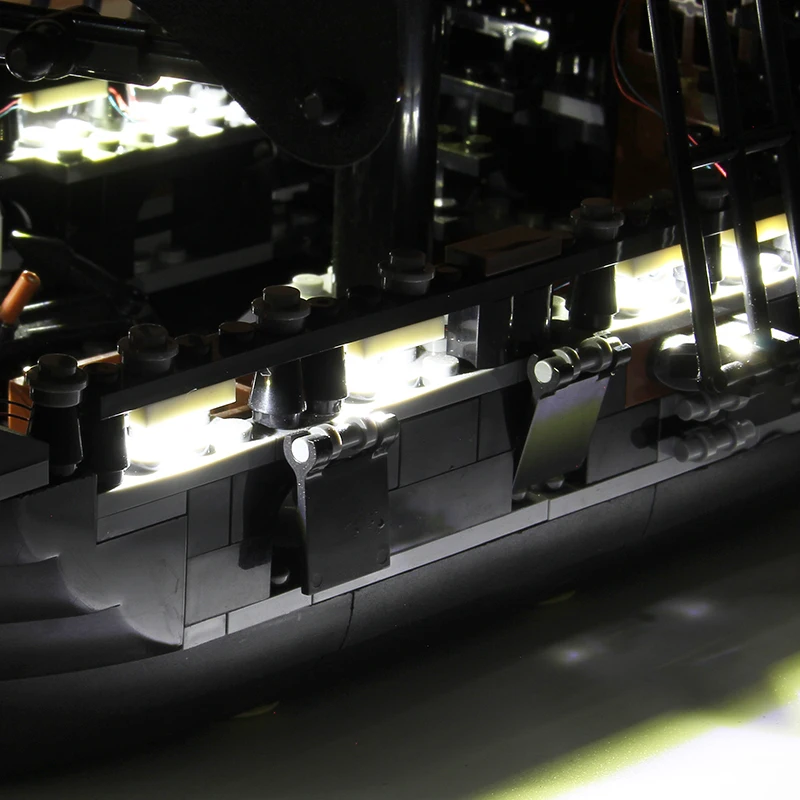 4184 블랙 펄용 Led 라이트 키트 캐리비안 선박 빌딩 블록 조명 세트의 해적(LED 조명만, 블록 키트 없음)