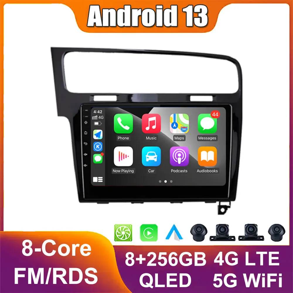 

Car Player CARPLAY Radio Stereo DSP Android 13 8+128GB For VW Volkswagen Golf 7 2013-2019 Navigation Multimedia GPS NO DVD