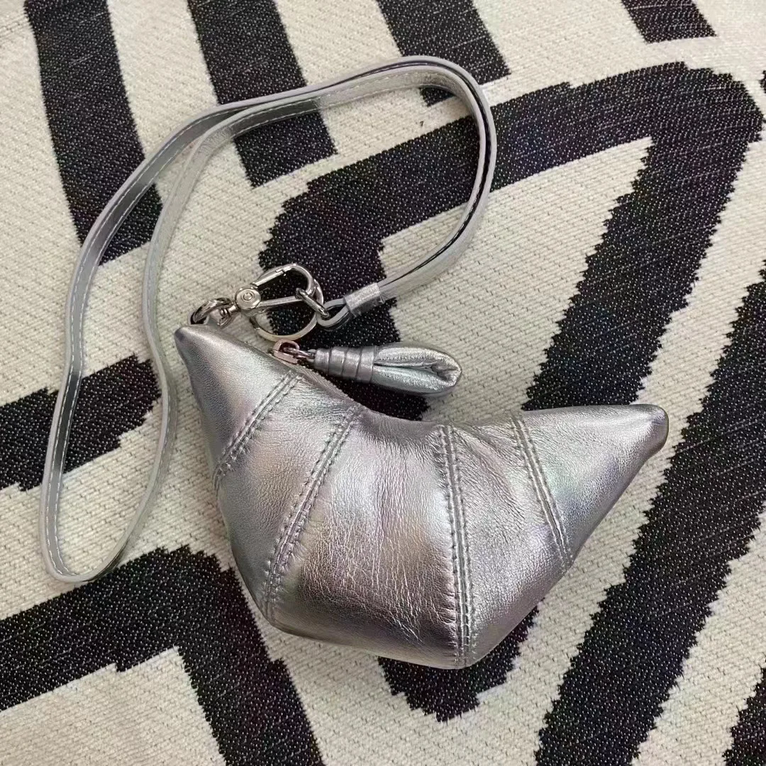 New PU Leather Ox Horn Bags for Women Summer Lady Purse Versatile Mini Zero Wallet Hanging Rope Hobos Shoulder Bag