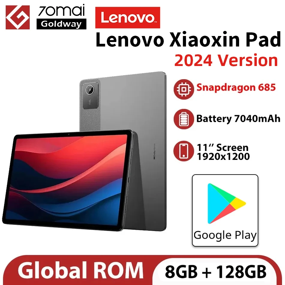 Androidタブレット本体 Lenovo XiaoXin Pad 2024 8/128GB Android Lenovo Xiaoxin Pad (2024) Paperlike Screen WiFi 11.0 inch