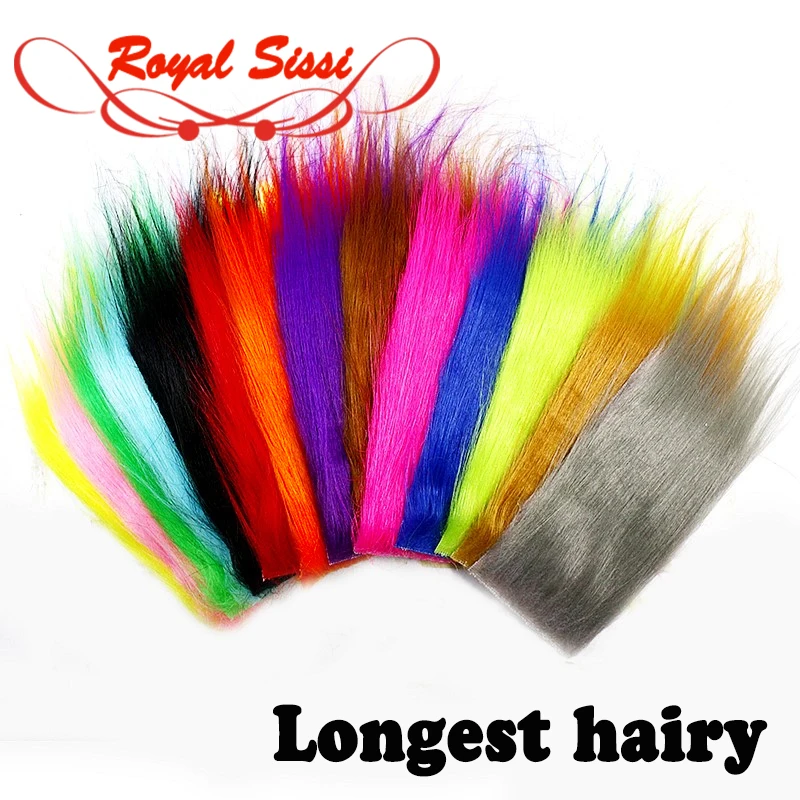 15optional colors long hairy artificial craft fur 4-5inches longest synthetic fly tying fluffy fibers for saltwater fly patterns new 5 optional colors fly tying uv ice dub ultraviolet sparkle living fibers ice dubbing fiber synthetic hair fly tying material