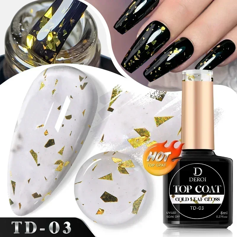 8ML Super Shinny Gel Top Coat Flash No Wipe Top Coat Matte Glitter Topcoat Aurora Varnish Soak Off Flake UV Gel Polish Nail Art 4
