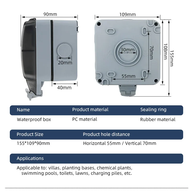 à prova dwaterproof água soquete temporizador interruptor