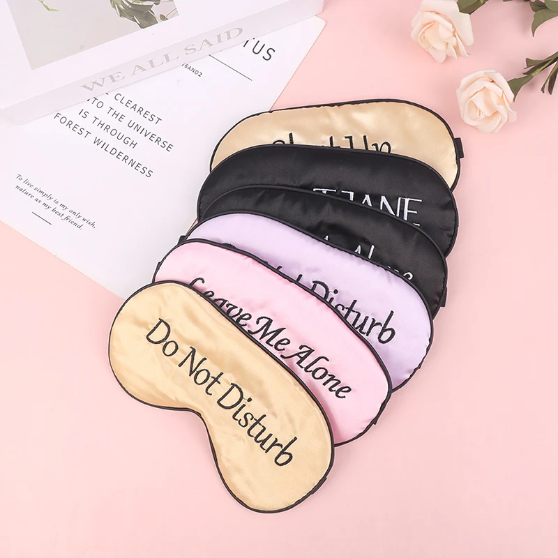 Embroidered Silk Sleep Mask Silk Eye Mask Soft Blackout Blindfold With Adjustable Strap Sleeping Eye Cover Mask For Travel 4