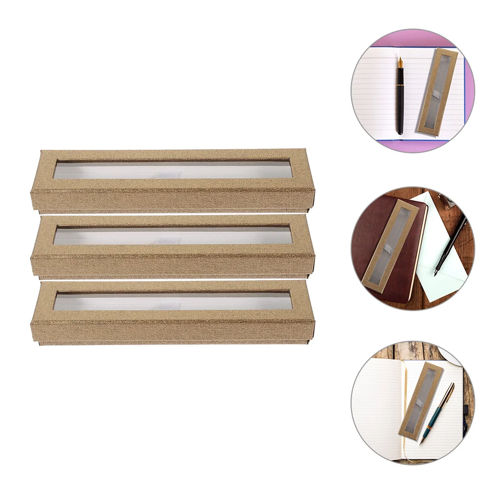 

3 Pcs Pen Case Heaven and Earth Cover Pens Ballpoint Display Paper Single Holder