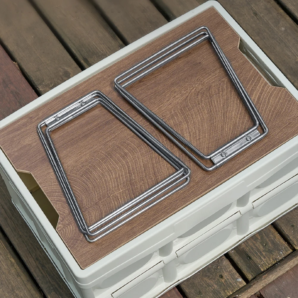 Aluminum Alloy Box Stand with Storage Bag Outdoor Storage Box Shelf Ice Box Foldable Support Shelf for Outdoor Picnic Fishing