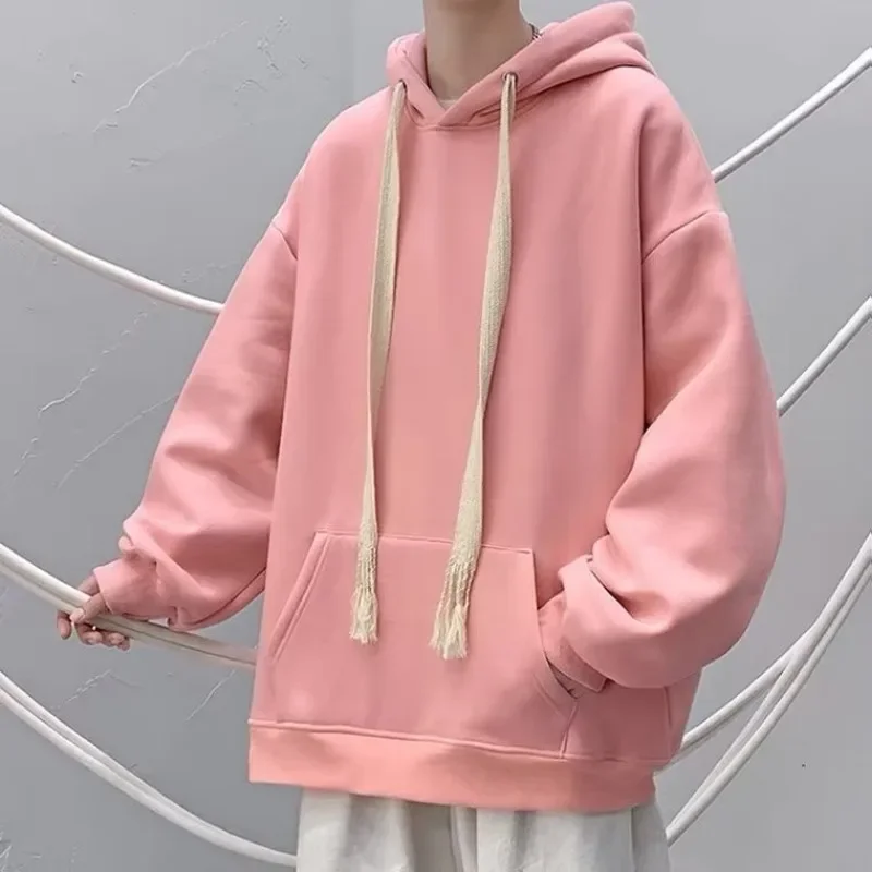 Oversize Y2K Streetwear Hoodies Harajuku Men's Casual Loose Woman Hooded Drawstring Sweatshirt Pullover Sudadera Mujer Chemise