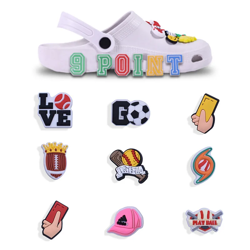 PVC Shoe Charms movement Shoe Accessories football Shoe Decoration Shoe