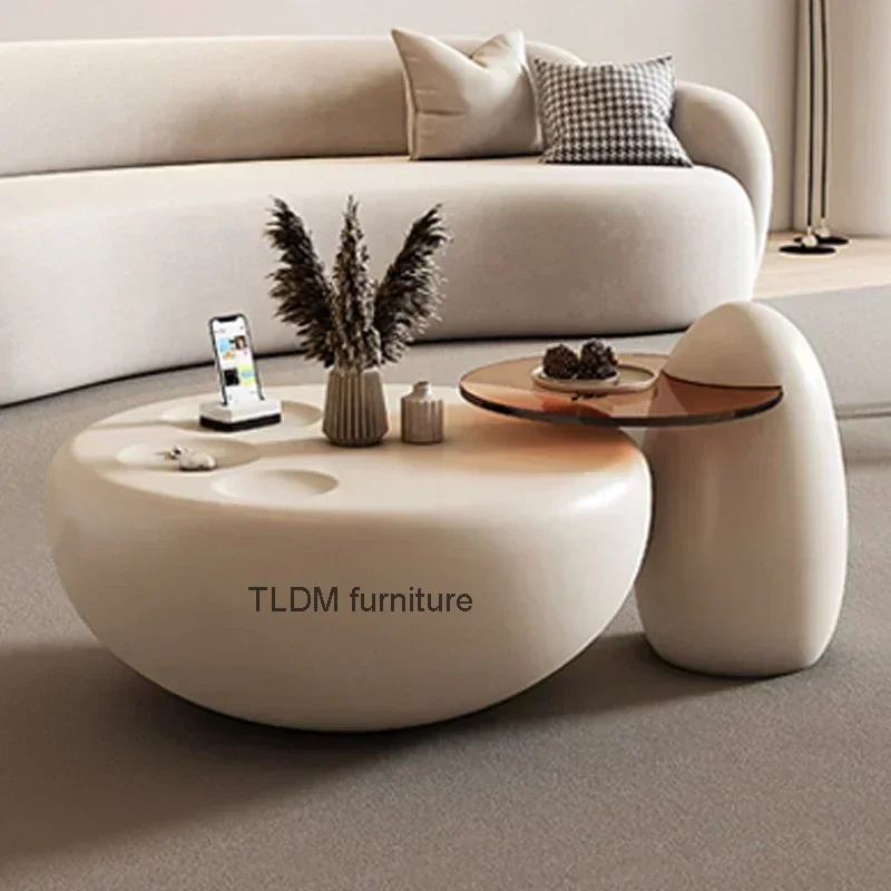 

Минималистичные журнальные столики для спальни, белые роскошные журнальные столики с круглым дизайном, журнальные столики для салона, домашняя мебель