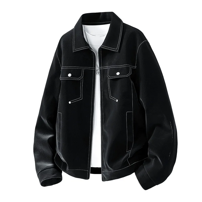 New Mid-aged And Elderly Men's Casual Full Print Collar Jacket Lightweight Luxury Business Style Trendy Brand Wear-resistant...
